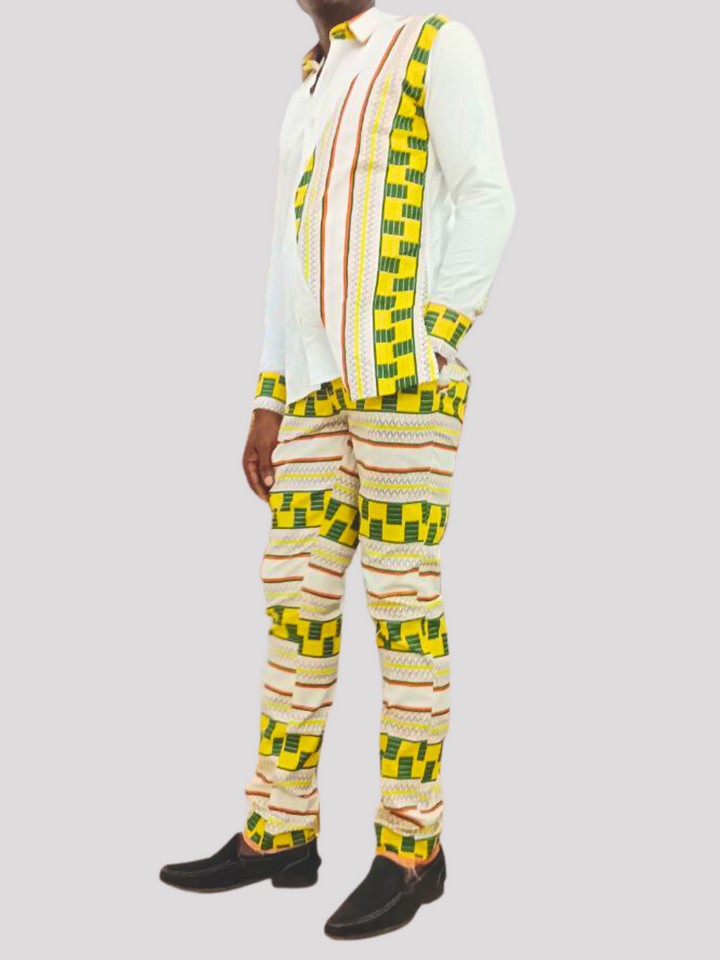 Ensemble Afritude Homme - Jaune Blanc